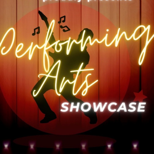 poster advertising the performing arts showcase on 1st July